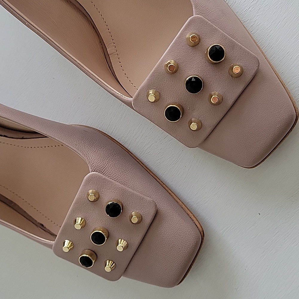 Womens 8.5 Napoleoni Studded Heels - Picture 6 of 7